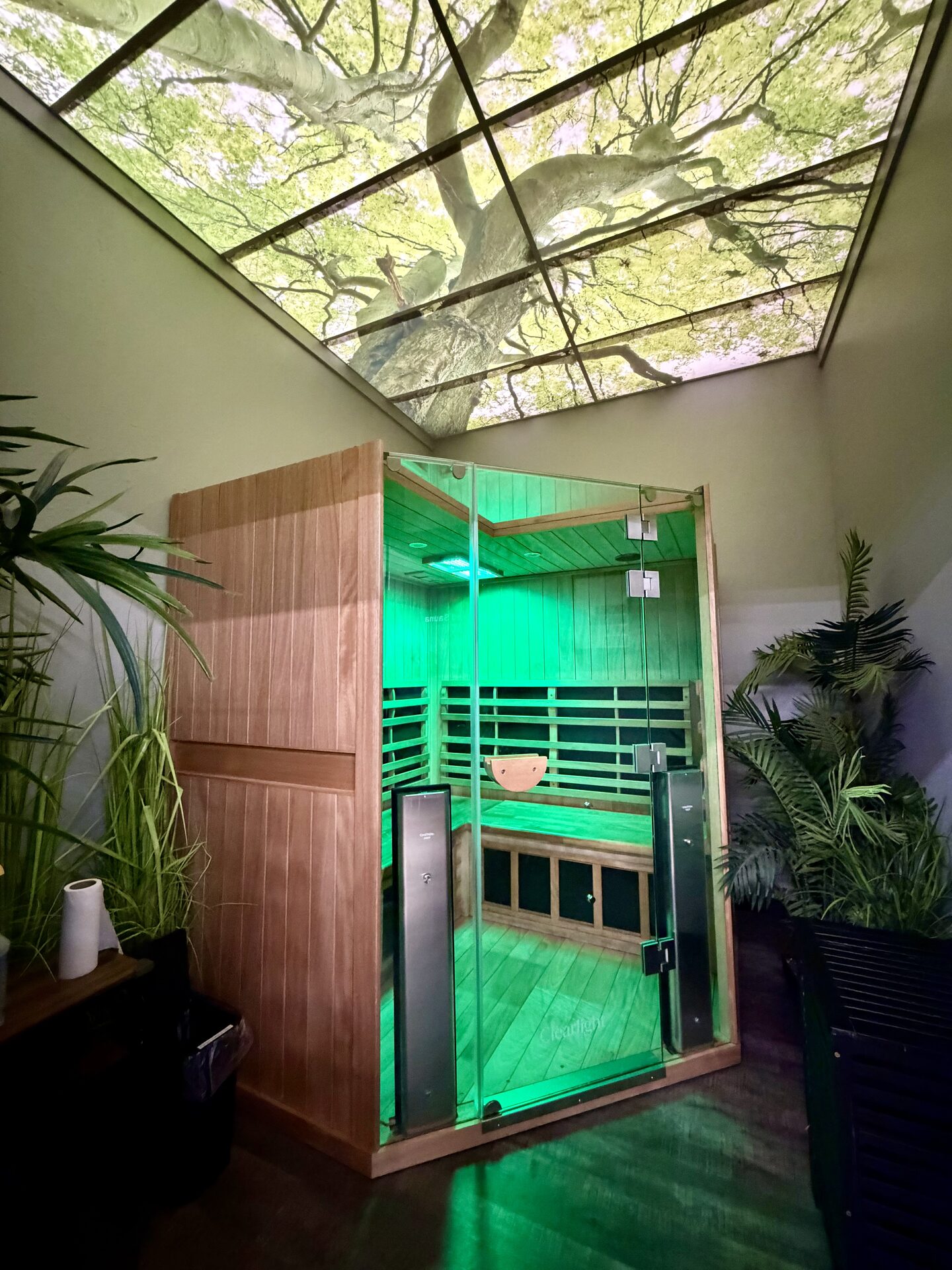 Clearlight infrared sauna with cedar interior
